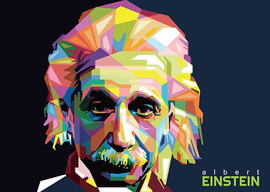 Colorful Albert Einstein Portrait