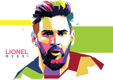 Lionel Messi Colorful Pop Art Portrait