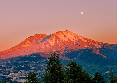 Mount Saint. Helens at Sunset