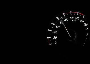 Car Speedometer at 90 km/h