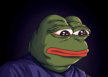 Sad Pepe the Frog Illustration