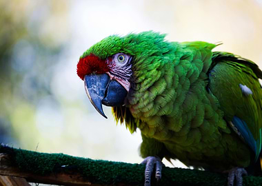 Green Macaw Portrait