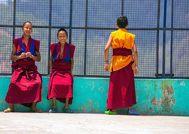 Young Monks in Traditional Robes