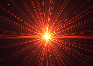 Abstract Red Light Burst Blazing Red Starburst
