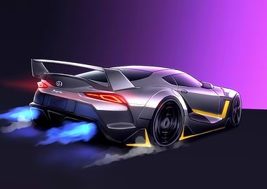 Toyota Supra Digital Art