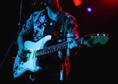 Guitarist performing on stage