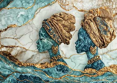 Majestic African Queens – Afrocentric Art Celebrating Black Beauty and Heritage