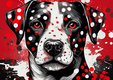 Polka Dot Dog Portrait
