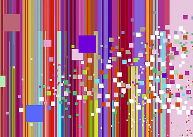 Colorful Abstract Squares and Lines