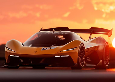 chevrolet corvette orange car