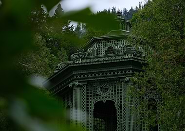 Green Gazebo in Forest Setting (Linderhof Bavaria)