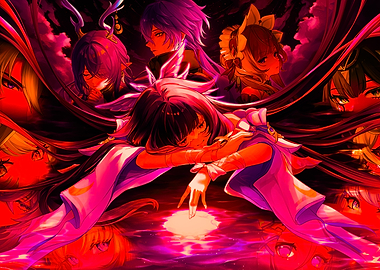 Characters in Red Tones