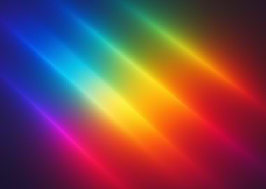 Rainbow Gradient with Diagonal Light Beams