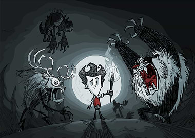 Wilson Surrounded by Monsters