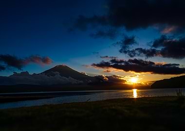 Mount Fuji Sunset Landscape
