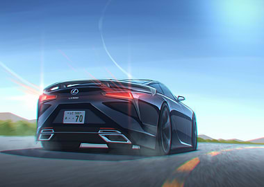 Lexus LC 500 on the Road
