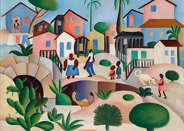 Tarsila do Amaral's Favela Painting, tarsila do amaral artwork