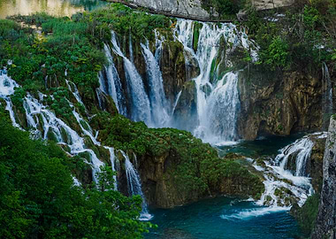 Plitvice Lakes Waterfall