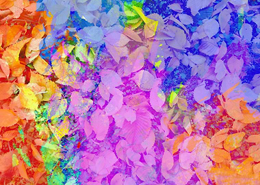 Colorful Autumn Leaves Abstract