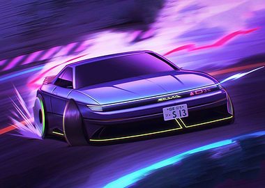 Nissan Silvia S13 Neon Drift