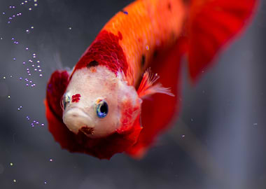 Colorful Betta Fish Portrait