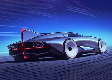 Futuristic Car Speeding