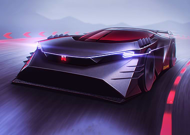 Futuristic Nissan GT-R Concept Car