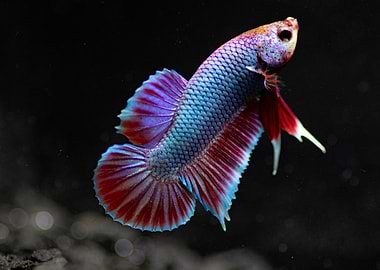 Low Key purple Betta dancing