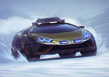 Lamborghini Huracan Sterrato in the Snow