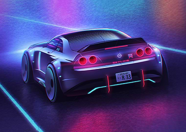 Skyline R33 Neon