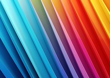 Colorful Abstract Diagonal Stripes
