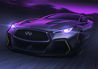 Sleek Infiniti Car Digital Art