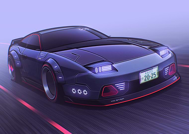 Futuristic Car Illustration
