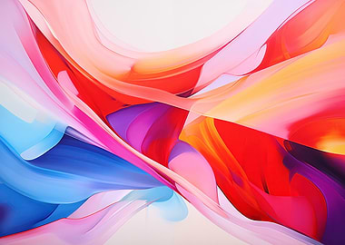 Abstract Colorful Flowing Shapes