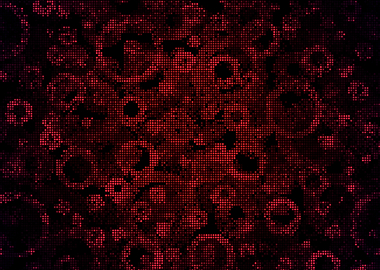 Abstract Red and Black Circle Pattern