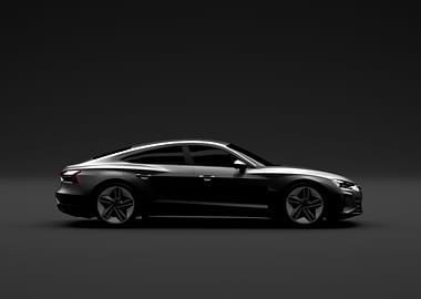 Sleek Silver Car on Dark Background