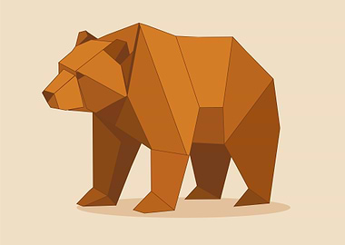 Geometric Bear Illustration