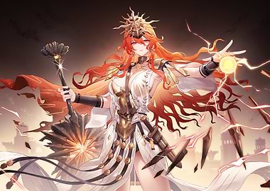 Woman with Staff and Magic