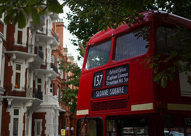 Vintage Red Double Decker Bus in London