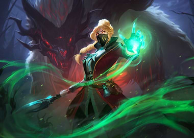 Mystic Woman with Dragon Digital Art