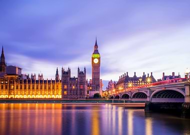 London cityscape at twilight