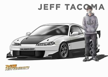 Jeff Tacoma and his Racing Car