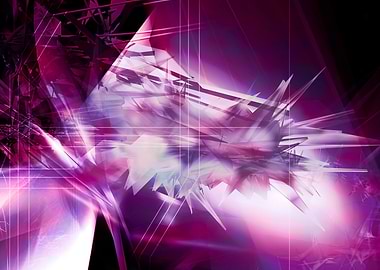 Abstract Purple and White Geometric Design