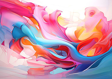 Abstract Colorful Fluid Art