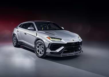 Silver Lamborghini Urus SUV