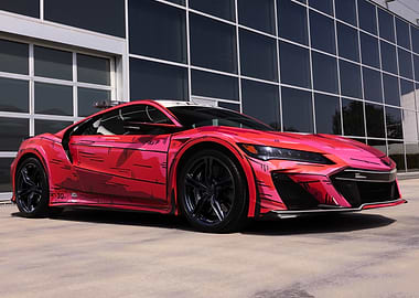 Acura NSX Cartoon Style Sports Car