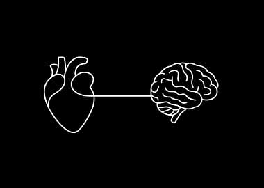 Heart & Mind — Minimal Line Art Connection