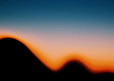 Abstract Landscape with Gradient Sky