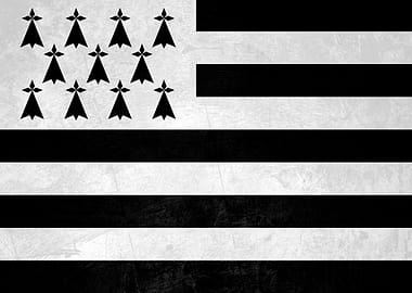 Flag of Brittany on Wall