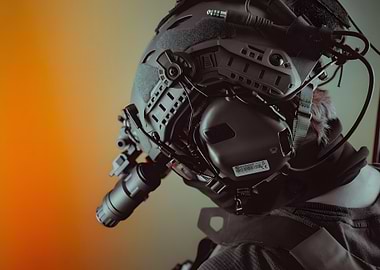 Tactical Helmet with Accessories